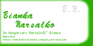 bianka marsalko business card